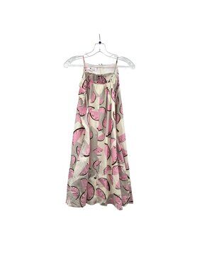 Cory Womens Watermelon Print Halter Dress Shift Riffle Multicolor Size Large